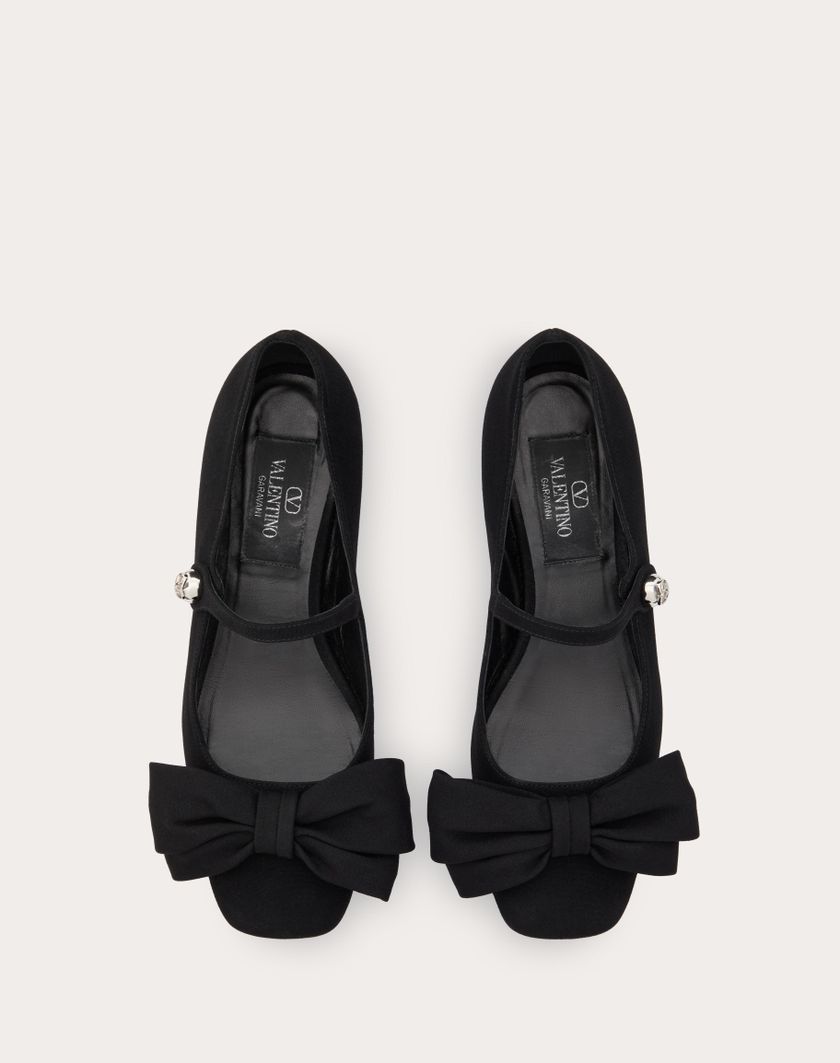 VALENTINO GARAVANI BOWJANE MARY-JANE BALLERINA IN CREPE FABRIC 20MM - Image 2